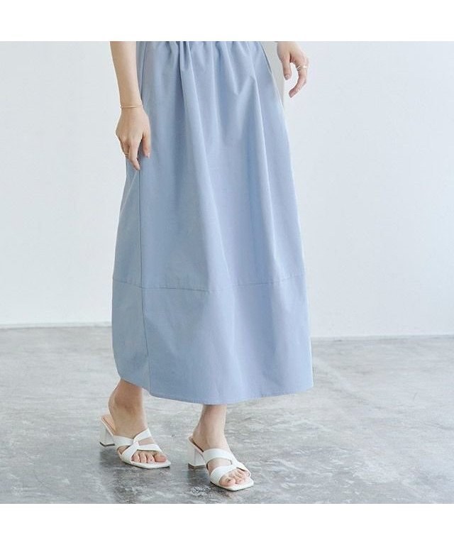 【ピエロ/Pierrot】のコクーンシルエットスカート インテリア・キッズ・メンズ・レディースファッション・服の通販 founy(ファニー) 　ファッション　Fashion　レディースファッション　Ladies' Fashion Online　スカート　Skirt　ギャザー　Gather　トレンド　Trend　プチプライス・低価格　Affordable　ロング　Long　167cm / ブルー / M|ID: prp329100004012483 ipo3291000000031793835