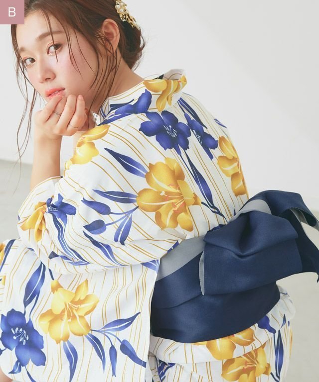 【ピエロ/Pierrot】の帯セットイージーケア浴衣 インテリア・キッズ・メンズ・レディースファッション・服の通販 founy(ファニー) 　ファッション　Fashion　レディースファッション　Fashion for Women　送料無料　Free Shipping　プチプライス・低価格　Affordable / Budget Price　B|ID: prp329100004013886 ipo3291000000036123450