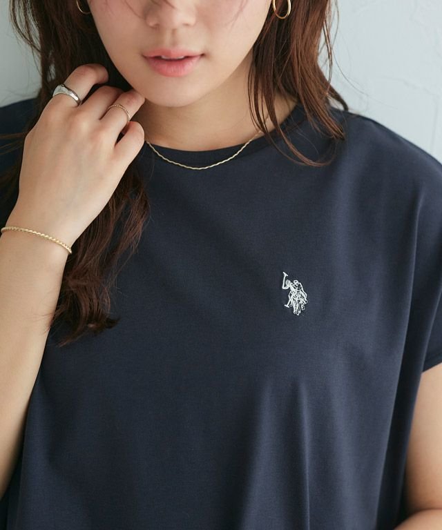 【ピエロ/Pierrot】の【U.S. POLO ASSN.】フレンチTシャツ [Pierrot] 人気、トレンドファッション・服の通販 founy(ファニー) 　ファッション　Fashion　レディースファッション　WOMEN　トップス・カットソー　Tops/Tshirt　シャツ/ブラウス　Shirts/Blouses　ロング / Tシャツ　T-Shirts　スリーブ　Sleeve　フレンチ　French　プチプライス・低価格　Affordable　ワンポイント　One Point　エレガント 上品　Elegant　再入荷　Restock/Back In Stock/Re Arrival　 other-1|ID: prp329100004015795 ipo3291000000026616815