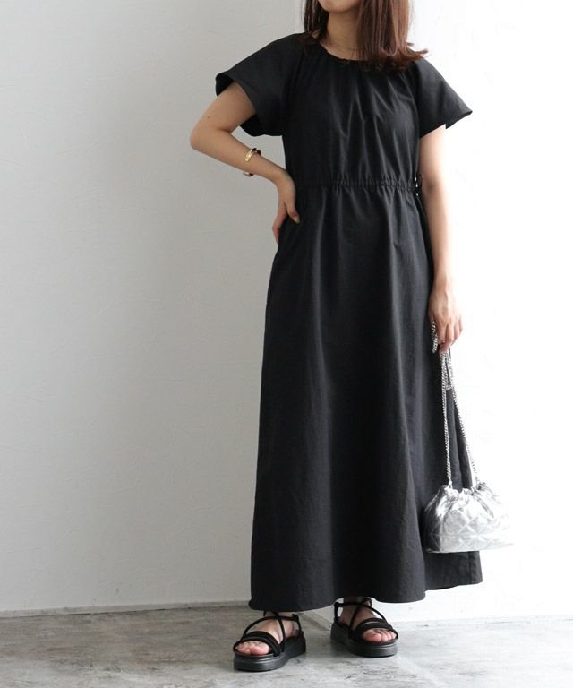 【ピエロ/Pierrot】の【抗菌防臭・撥水】2wayギャザーフリルワンピース インテリア・キッズ・メンズ・レディースファッション・服の通販 founy(ファニー) 　ファッション　Fashion　レディースファッション　Fashion for Women　ワンピース　Dresses　シェイプ　Shape, Slim Fit　スリーブ　Sleeve, Long Sleeve / Short Sleeve　フリル　Frill, Ruffle　プチプライス・低価格　Affordable / Budget Price　夏　Summer　抗菌　Antibacterial, Bacteria-Resistant　ブラック|ID: prp329100004028241 ipo3291000000035516624