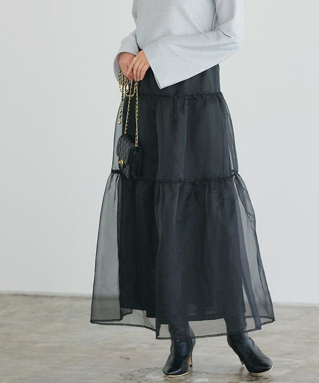 【ピエロ/Pierrot】のオーガンジーティアードスカート インテリア・キッズ・メンズ・レディースファッション・服の通販 founy(ファニー) https://founy.com/ ファッション Fashion レディースファッション Fashion for Women スカート Skirts ティアードスカート Tiered Skirts オーガンジー Organza Fabric シンプル Simple, Minimal プチプライス・低価格 Affordable / Budget Price |ID: prp329100004041134 ipo3291000000033833247