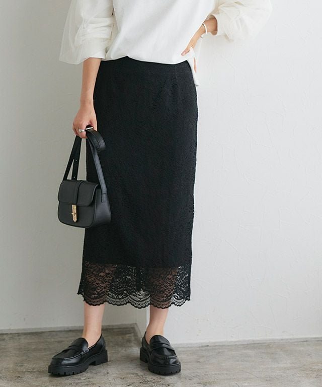 【ピエロ/Pierrot】のIラインレースロングスカート インテリア・キッズ・メンズ・レディースファッション・服の通販 founy(ファニー) ファッション Fashion レディースファッション Fashion for Women スカート Skirts ロングスカート Long Skirts / Maxi & Midi Skirts スリット Slit, Slit Detail フェミニン Feminine, Girly プチプライス・低価格 Affordable / Budget Price レース Lace, Lace Fabric ブラック|ID: prp329100004060802 ipo3291000000036122322