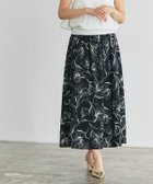 【ピエロ/Pierrot】の花柄ギャザーフレアスカート 166cm /ブラック / M|ID: prp329100004088666 ipo3291000000036252746