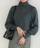 【ピエロ/Pierrot】のネックが選べるクルミボタンボリューム袖ニット 167cm / 杢チャコール / タートルネック / M|ID: prp329100004097035 ipo3291000000034169577