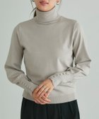 【ピエロ/Pierrot】のネックが選べるクルミボタンボリューム袖ニット 166cm / グレージュ / タートルネック / M|ID: prp329100004097035 ipo3291000000034169578