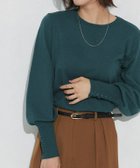 【ピエロ/Pierrot】のネックが選べるクルミボタンボリューム袖ニット 167cm / ブルーグリーン / クルーネック / M|ID: prp329100004097035 ipo3291000000034576310