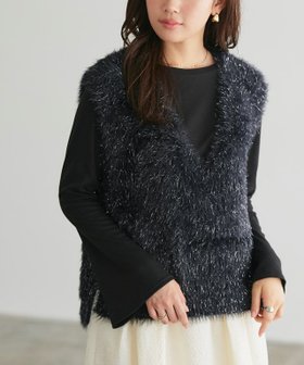 【ピエロ/Pierrot】のラメシャギーニットベスト 人気、トレンドファッション・服の通販 founy(ファニー) ファッション Fashion レディースファッション Fashion for Women アウター Coat / Outerwear Collection トップス・カットソー Cut & Sew Tops ニット Knit Tops & Sweaters ベスト&ジレ / 重ね着スタイル Vests & Gilets インナー Innerwear トレンド Trend, Trending Now プチプライス・低価格 Affordable / Budget Price |ID:prp329100004097036
