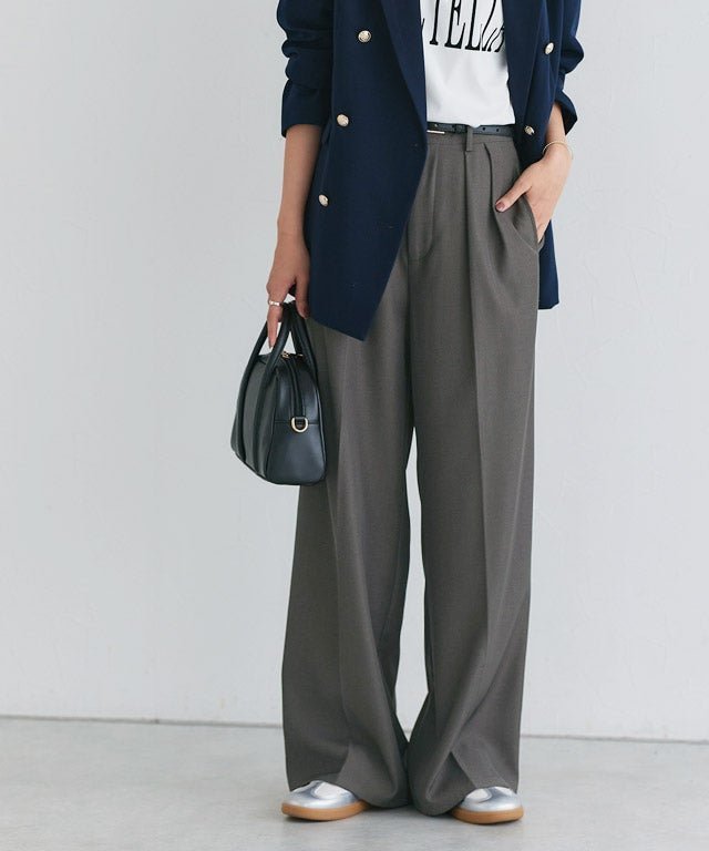 【ピエロ/Pierrot】の【C会場】センタープレスタックワイドパンツ インテリア・キッズ・メンズ・レディースファッション・服の通販 founy(ファニー) ファッション Fashion レディースファッション Fashion for Women パンツ Pants & Trousers 送料無料 Free Shipping センター Center, Center Line プチプライス・低価格 Affordable / Budget Price 162cm / チャコール / TM|ID: prp329100004097038 ipo3291000000036122474