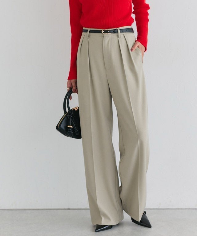 【ピエロ/Pierrot】の【C会場】センタープレスタックワイドパンツ インテリア・キッズ・メンズ・レディースファッション・服の通販 founy(ファニー) ファッション Fashion レディースファッション Fashion for Women パンツ Pants & Trousers 送料無料 Free Shipping センター Center, Center Line プチプライス・低価格 Affordable / Budget Price 162cm / グレージュ / TM|ID: prp329100004097038 ipo3291000000036122476