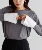 【ピエロ/Pierrot】のデザインが選べるドッキングカットソー 人気、トレンドファッション・服の通販 founy(ファニー) ファッション Fashion レディースファッション Fashion for Women トップス・カットソー Cut & Sew Tops カットソー・ベーシックTシャツ Cut-and-Sewn Tops / Stretch Tees & Basics インナー Innerwear カフス Cuff Design コンパクト Compact, Small Size シアー Sheer, See-Through シャーリング Shirring, Ruched とろみ Fluid, Flowy Fabric パール Pearl, Pearl Accent フェザー Feather, Feather Detail フレア Flare, Flared ベスト Vest, Waistcoat ボトム Bottoms, Lower Wear プチプライス・低価格 Affordable / Budget Price thumbnail 166cm / チャコール / クルーネック / パールカフス / M|ID: prp329100004097075 ipo3291000000036122528