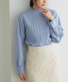 【ピエロ/Pierrot】のフリルネックタックTブラウス 人気、トレンドファッション・服の通販 founy(ファニー) ファッション Fashion レディースファッション WOMEN トップス・カットソー Tops/Tshirt シャツ/ブラウス Shirts/Blouses 送料無料 Free Shipping 2024年 2024 2024-2025秋冬・A/W Aw/Autumn/Winter/Fw/Fall/2024-2025 カットソー Cut And Sew ジョーゼット Georgette フリル Frills プチプライス・低価格 Affordable thumbnail ブルー|ID: prp329100004106031 ipo3291000000027915017