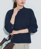【ピエロ/Pierrot】のフリルネックタックTブラウス【UVカット】 人気、トレンドファッション・服の通販 founy(ファニー) ファッション Fashion レディースファッション Fashion for Women トップス・カットソー Cut & Sew Tops シャツ・ブラウス・オフィスカジュアル Elegant Blouses & Button-Ups 送料無料 Free Shipping カットソー Cut and Sewn Top ジョーゼット Georgette, Semi-Sheer Fabric フリル Frill, Ruffle プチプライス・低価格 Affordable / Budget Price thumbnail 167cm / ネイビー / M|ID: prp329100004106031 ipo3291000000033396667