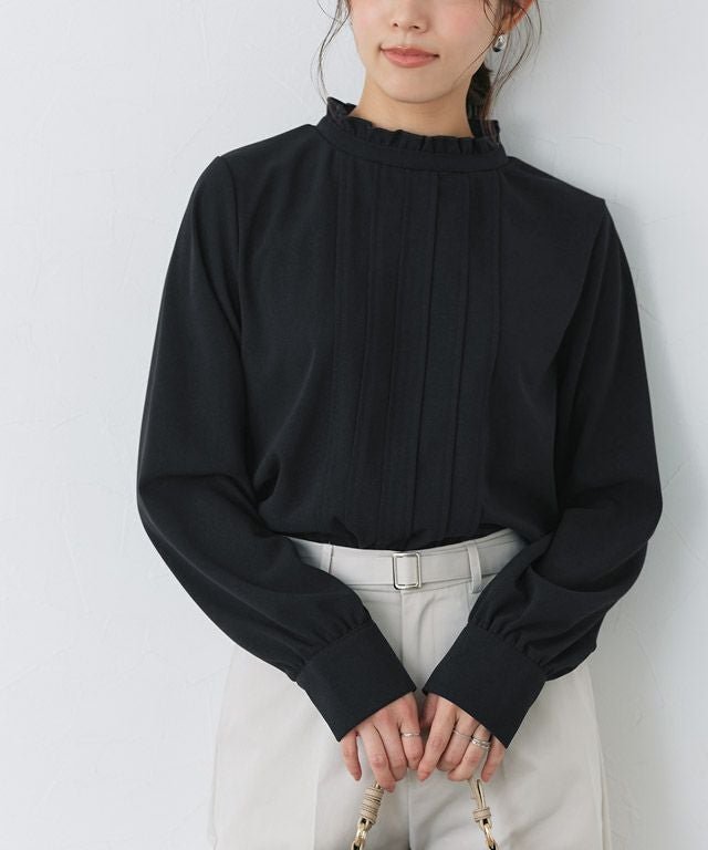 【ピエロ/Pierrot】のフリルネックタックTブラウス インテリア・キッズ・メンズ・レディースファッション・服の通販 founy(ファニー) https://founy.com/ ファッション Fashion レディースファッション Fashion for Women トップス・カットソー Cut & Sew Tops シャツ・ブラウス・オフィスカジュアル Elegant Blouses & Button-Ups 送料無料 Free Shipping カットソー Cut and Sewn Top ジョーゼット Georgette, Semi-Sheer Fabric フリル Frill, Ruffle プチプライス・低価格 Affordable / Budget Price |ID: prp329100004106031 ipo3291000000036307285