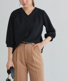 【ピエロ/Pierrot】のVネック7分袖Tブラウス 人気、トレンドファッション・服の通販 founy(ファニー) ファッション Fashion レディースファッション WOMEN トップス・カットソー Tops/Tshirt シャツ/ブラウス Shirts/Blouses Vネック V-Neck 送料無料 Free Shipping 2024年 2024 2024-2025秋冬・A/W Aw/Autumn/Winter/Fw/Fall/2024-2025 カットソー Cut And Sew ジョーゼット Georgette フェミニン Feminine プチプライス・低価格 Affordable thumbnail ブラック|ID: prp329100004106038 ipo3291000000027915360