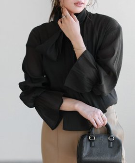 【ピエロ/Pierrot】のリボンフリルブラウス 人気、トレンドファッション・服の通販 founy(ファニー) ファッション Fashion レディースファッション WOMEN トップス・カットソー Tops/Tshirt シャツ/ブラウス Shirts/Blouses 送料無料 Free Shipping 2024年 2024 2024-2025秋冬・A/W Aw/Autumn/Winter/Fw/Fall/2024-2025 インナー Inner スリーブ Sleeve フリル Frills プチプライス・低価格 Affordable リボン Ribbon 冬 Winter |ID:prp329100004110853