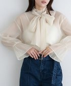 【ピエロ/Pierrot】のリボンフリルブラウス 人気、トレンドファッション・服の通販 founy(ファニー) ファッション Fashion レディースファッション WOMEN トップス・カットソー Tops/Tshirt シャツ/ブラウス Shirts/Blouses 2024年 2024 2024-2025秋冬・A/W Aw/Autumn/Winter/Fw/Fall/2024-2025 インナー Inner スリーブ Sleeve フリル Frills プチプライス・低価格 Affordable リボン Ribbon 冬 Winter thumbnail アイボリー|ID: prp329100004110853 ipo3291000000027984641