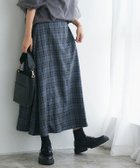 【ピエロ/Pierrot】の選べるチェック柄フレアスカート 167cm / グレイッシュブルー×ブラック / M|ID: prp329100004110859 ipo3291000000036252829