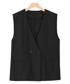 【ピエロ/Pierrot】のノーカラージレ 人気、トレンドファッション・服の通販 founy(ファニー) ファッション Fashion レディースファッション WOMEN アウター Coat Outerwear トップス・カットソー Tops/Tshirt ベスト/ジレ Gilets/Vests おすすめ Recommend プチプライス・低価格 Affordable thumbnail ブラック|ID: prp329100004120922 ipo3291000000028110999