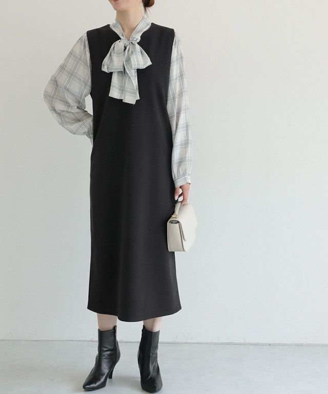 【ピエロ/Pierrot】の【会員優待】ウールタッチジャンパースカート インテリア・キッズ・メンズ・レディースファッション・服の通販 founy(ファニー) 　ファッション　Fashion　レディースファッション　Fashion for Women　スカート　Skirts　送料無料　Free Shipping　エレガント 上品　Elegant　シンプル　Simple, Minimal　プチプライス・低価格　Affordable / Budget Price　163cm / 杢チャコール / M|ID: prp329100004120935 ipo3291000000033772346