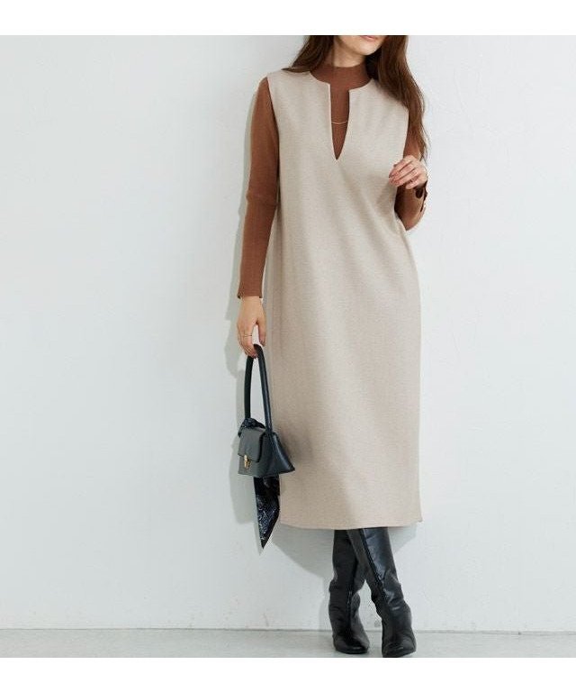 【ピエロ/Pierrot】のウールタッチジャンパースカート インテリア・キッズ・メンズ・レディースファッション・服の通販 founy(ファニー) ファッション Fashion レディースファッション Fashion for Women スカート Skirts エレガント 上品 Elegant シンプル Simple, Minimal プチプライス・低価格 Affordable / Budget Price 166cm / 杢ライトベージュ / M|ID: prp329100004120935 ipo3291000000036069958