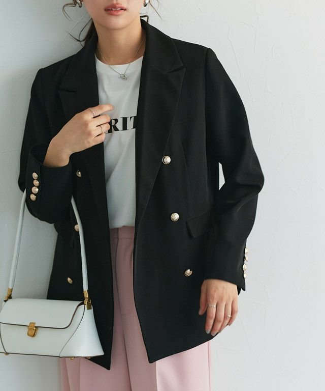 【ピエロ/Pierrot】のダブルボタンテーラードジャケット インテリア・キッズ・メンズ・レディースファッション・服の通販 founy(ファニー) https://founy.com/ ファッション Fashion レディースファッション WOMEN アウター Coat Outerwear ジャケット Jackets テーラードジャケット Tailored Jackets おすすめ Recommend クラシック Classic ジャケット Jacket セットアップ Set Up ダブル Double トレンド Trend プチプライス・低価格 Affordable エレガント 上品 Elegant 定番 Standard |ID: prp329100004120981 ipo3291000000030439713