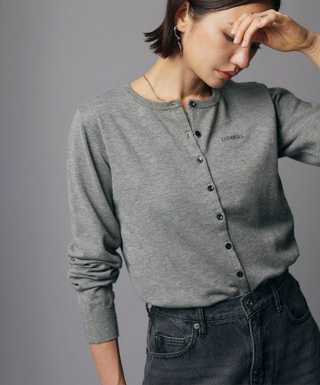 【ピエロ/Pierrot】のRASW ビスコース刺繍ロゴカーディガン インテリア・キッズ・メンズ・レディースファッション・服の通販 founy(ファニー) 　ファッション　Fashion　レディースファッション　Fashion for Women　トップス・カットソー　Cut & Sew Tops　カーディガン・羽織り　Layered Style Cardigans　なめらか　Smooth, Silky Texture　カーディガン　Cardigan, Knitwear　シンプル　Simple, Minimal　プチプライス・低価格　Affordable / Budget Price　ベーシック　Basic, Essential　ワンポイント　One Point, Statement Accent　エレガント 上品　Elegant　165cm / 杢グレー / M|ID: prp329100004123554 ipo3291000000036122932