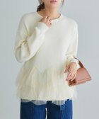 【ピエロ/Pierrot】のチュールドッキングニットプルオーバー 人気、トレンドファッション・服の通販 founy(ファニー) ファッション Fashion レディースファッション WOMEN トップス・カットソー Tops/Tshirt ニット Knit Tops プルオーバー Pullover 2024年 2024 2024-2025秋冬・A/W Aw/Autumn/Winter/Fw/Fall/2024-2025 A/W・秋冬 Aw・Autumn/Winter・Fw・Fall-Winter シンプル Simple チュール Tulle ドッキング Docking フェミニン Feminine プチプライス・低価格 Affordable thumbnail アイボリー|ID: prp329100004136415 ipo3291000000028314264