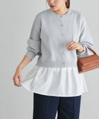 【ピエロ/Pierrot】のフレアタンクセットスポンジニットカーディガン 166cm / グレー×オフホワイト / M|ID: prp329100004136420 ipo3291000000036307366