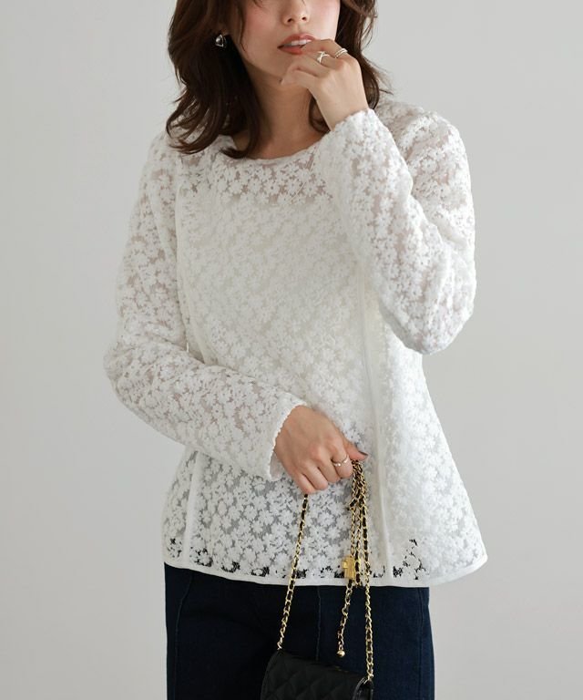 【ピエロ/Pierrot】の総レースパフスリーブペプラムブラウス 人気、トレンドファッション・服の通販 founy(ファニー) ファッション Fashion レディースファッション Fashion for Women トップス・カットソー Cut & Sew Tops シャツ・ブラウス・オフィスカジュアル Elegant Blouses & Button-Ups スリーブ Sleeve, Long Sleeve / Short Sleeve パイピング Piping, Trim Design プチプライス・低価格 Affordable / Budget Price ペプラム Peplum, Flared Hem レース Lace, Lace Fabric other-1|ID: prp329100004136434 ipo3291000000036122848