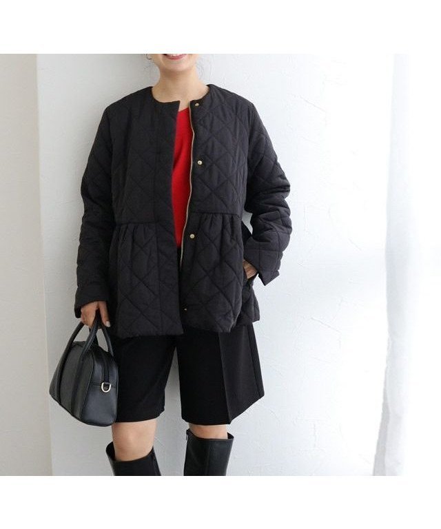 【ピエロ/Pierrot】のノーカラーフレアキルティングブルゾン インテリア・キッズ・メンズ・レディースファッション・服の通販 founy(ファニー) https://founy.com/ ファッション Fashion レディースファッション WOMEN アウター Coat Outerwear ジャケット Jackets ブルゾン Blouson/Jackets キルティング Quilting フェミニン Feminine フレア Flare プチプライス・低価格 Affordable 再入荷 Restock/Back In Stock/Re Arrival |ID: prp329100004136440 ipo3291000000029341962