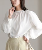 【ピエロ/Pierrot】の2wayオーガンジースリーブブラウス 人気、トレンドファッション・服の通販 founy(ファニー) ファッション Fashion レディースファッション Fashion for Women トップス・カットソー Cut & Sew Tops シャツ・ブラウス・オフィスカジュアル Elegant Blouses & Button-Ups オーガンジー Organza Fabric ドッキング Docking, Mixed Material フェミニン Feminine, Girly プチプライス・低価格 Affordable / Budget Price thumbnail 167cm / オフホワイト / M|ID: prp329100004136444 ipo3291000000034707533