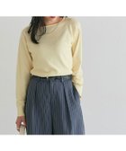 【ピエロ/Pierrot】の洗えるふんわりカシミヤタッチニット 162cm / クリームイエロー / ボートネック / M|ID: prp329100004140595 ipo3291000000034911654