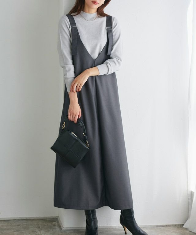 【ピエロ/Pierrot】のベルト付き2wayフレアジャンパースカート インテリア・キッズ・メンズ・レディースファッション・服の通販 founy(ファニー) 　ファッション　Fashion　レディースファッション　Fashion for Women　スカート　Skirts　ベルト&ウエストマーク　Belts & Waist Accessories　プチプライス・低価格　Affordable / Budget Price　チャコール|ID: prp329100004149584 ipo3291000000033334562