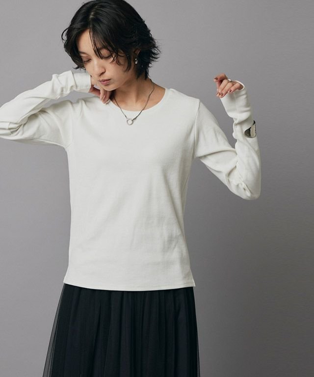 【ピエロ/Pierrot】のRASW 機能付きテレコUネックカットソー インテリア・キッズ・メンズ・レディースファッション・服の通販 founy(ファニー) 　ファッション　Fashion　レディースファッション　WOMEN　トップス・カットソー　Tops/Tshirt　カットソー　Cut and Sewn　送料無料　Free Shipping　2024年　2024　2024-2025秋冬・A/W　Aw/Autumn/Winter/Fw/Fall/2024-2025　シンプル　Simple　スリーブ　Sleeve　テレコ　Tereko　プチプライス・低価格　Affordable　ベーシック　Basic　ロング　Long　オフホワイト|ID: prp329100004151902 ipo3291000000028577114