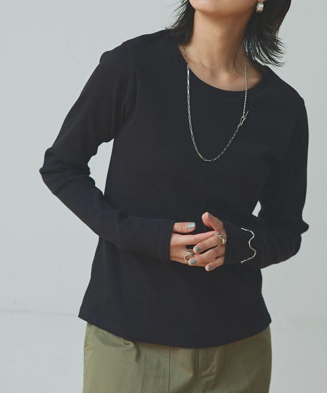 【ピエロ/Pierrot】のRASW 機能付きテレコUネックカットソー 人気、トレンドファッション・服の通販 founy(ファニー) 　ファッション　Fashion　レディースファッション　Fashion for Women　トップス・カットソー　Cut & Sew Tops　カットソー・ベーシックTシャツ　Cut-and-Sewn Tops / Stretch Tees & Basics　送料無料　Free Shipping　シンプル　Simple, Minimal　スリーブ　Sleeve, Long Sleeve / Short Sleeve　テレコ　Ribbed, Rib Stitch　プチプライス・低価格　Affordable / Budget Price　ベーシック　Basic, Essential　ロング　Long, Long-Length　 other-1|ID: prp329100004151902 ipo3291000000036120712