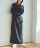 【ピエロ/Pierrot】の【会員優待】 RASW 機能付きテレコIラインロングワンピース 166cm / チャコール / M|ID:prp329100004151903