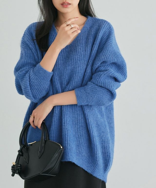 【ピエロ/Pierrot】のコクーンシルエットニット インテリア・キッズ・メンズ・レディースファッション・服の通販 founy(ファニー) ファッション Fashion レディースファッション Fashion for Women トップス・カットソー Cut & Sew Tops ニット Knit Tops & Sweaters デコルテ Décolleté, Neckline プチプライス・低価格 Affordable / Budget Price ボトム Bottoms, Lower Wear 162cm / ブルー / M|ID: prp329100004153336 ipo3291000000034545531