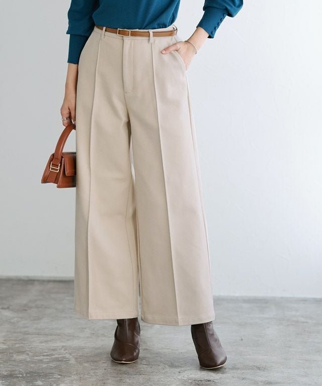 【ピエロ/Pierrot】のカット起毛ピンタックワイドパンツ インテリア・キッズ・メンズ・レディースファッション・服の通販 founy(ファニー) ファッション Fashion レディースファッション Fashion for Women パンツ Pants & Trousers 送料無料 Free Shipping カットソー Cut and Sewn Top プチプライス・低価格 Affordable / Budget Price 167cm / アイボリー / M|ID: prp329100004161601 ipo3291000000036120977