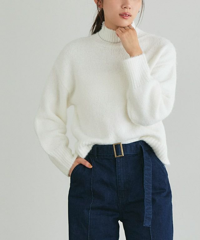 【ピエロ/Pierrot】のネックが選べるクロップドニット インテリア・キッズ・メンズ・レディースファッション・服の通販 founy(ファニー) 　ファッション　Fashion　レディースファッション　WOMEN　トップス・カットソー　Tops/Tshirt　ニット　Knit Tops　送料無料　Free Shipping　インナー　Inner　クロップド　Cropped　トレンド　Trend　ハイネック　High Neck　プチプライス・低価格　Affordable　ボトム　Bottom　166cm / オフホワイト / ハイネック / M|ID: prp329100004186230 ipo3291000000030684824