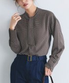 【ピエロ/Pierrot】の幾何学柄タイブラウス 人気、トレンドファッション・服の通販 founy(ファニー) ファッション Fashion レディースファッション WOMEN トップス・カットソー Tops/Tshirt シャツ/ブラウス Shirts/Blouses 送料無料 Free Shipping 2024年 2024 2024-2025秋冬・A/W Aw/Autumn/Winter/Fw/Fall/2024-2025 クラシカル Classical フロント Front プチプライス・低価格 Affordable thumbnail 167cm / ブラック / M|ID: prp329100004194456 ipo3291000000029056548