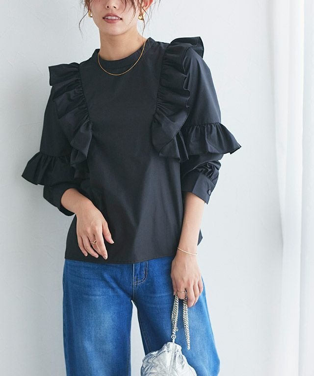 【ピエロ/Pierrot】のフリルデザインブラウス インテリア・キッズ・メンズ・レディースファッション・服の通販 founy(ファニー) https://founy.com/ ファッション Fashion レディースファッション WOMEN トップス・カットソー Tops/Tshirt シャツ/ブラウス Shirts/Blouses シンプル Simple フリル Frills プチプライス・低価格 Affordable |ID: prp329100004199772 ipo3291000000030348665
