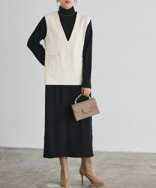 【ピエロ/Pierrot】のスエードタッチベスト×ハイネックニットワンピースセット インテリア・キッズ・メンズ・レディースファッション・服の通販 founy(ファニー) https://founy.com/ ファッション Fashion レディースファッション Fashion for Women アウター Coat / Outerwear Collection ワンピース Dresses ニットワンピース Knit Dresses プチプライス・低価格 Affordable / Budget Price ベスト Vest, Waistcoat |ID: prp329100004210657 ipo3291000000036252177