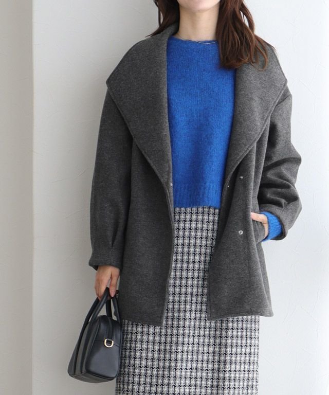 【ピエロ/Pierrot】のダブルフェイスタックスリーブコート 人気、トレンドファッション・服の通販 founy(ファニー) ファッション Fashion レディースファッション Fashion for Women アウター Coat / Outerwear Collection コート・ロングコート・ピーコート Long Coats, Peacoats & More レディースジャケット・軽アウター Jackets ダブル Double, Double-Breasted フェイス Face, Facial Design プチプライス・低価格 Affordable / Budget Price ミドル Middle Length, Mid Height other-1|ID: prp329100004215168 ipo3291000000034452487