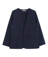 【ピエロ/Pierrot】のリネンライクノーカラージャケット 人気、トレンドファッション・服の通販 founy(ファニー) ファッション Fashion レディースファッション WOMEN アウター Coat Outerwear ジャケット Jackets ノーカラージャケット No Collar Leather Jackets おすすめ Recommend スリット Slit トッパー Topper プチプライス・低価格 Affordable リネン Linen エレガント 上品 Elegant |ID:prp329100004251210