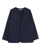 【ピエロ/Pierrot】のリネンライクノーカラージャケット 人気、トレンドファッション・服の通販 founy(ファニー) ファッション Fashion レディースファッション WOMEN アウター Coat Outerwear ジャケット Jackets ノーカラージャケット No Collar Leather Jackets おすすめ Recommend スリット Slit トッパー Topper プチプライス・低価格 Affordable リネン Linen エレガント 上品 Elegant thumbnail ネイビー|ID: prp329100004251210 ipo3291000000029504976