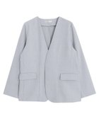 【ピエロ/Pierrot】のリネンライクノーカラージャケット 人気、トレンドファッション・服の通販 founy(ファニー) ファッション Fashion レディースファッション WOMEN アウター Coat Outerwear ジャケット Jackets ノーカラージャケット No Collar Leather Jackets おすすめ Recommend スリット Slit トッパー Topper プチプライス・低価格 Affordable リネン Linen エレガント 上品 Elegant thumbnail 杢グレー|ID: prp329100004251210 ipo3291000000029504977