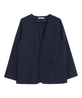 【ピエロ/Pierrot】 リネンライクノーカラージャケット人気、トレンドファッション・服の通販 founy(ファニー) ファッション Fashion レディースファッション WOMEN アウター Coat Outerwear ジャケット Jackets ノーカラージャケット No Collar Leather Jackets おすすめ Recommend スリット Slit トッパー Topper プチプライス・低価格 Affordable リネン Linen エレガント 上品 Elegant |ID:prp329100004251210