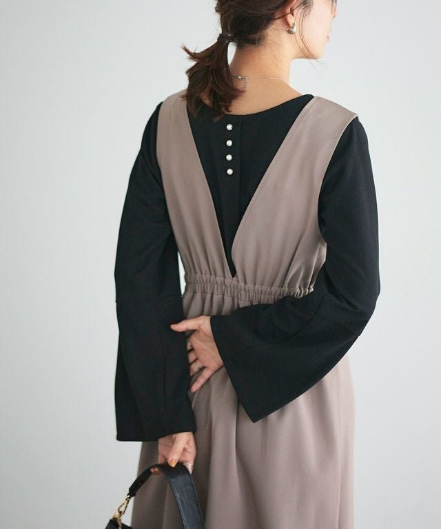 【ピエロ/Pierrot】の裏微起毛2wayベルスリーブブラウス インテリア・キッズ・メンズ・レディースファッション・服の通販 founy(ファニー) 　ファッション　Fashion　レディースファッション　Fashion for Women　トップス・カットソー　Cut & Sew Tops　シャツ・ブラウス・オフィスカジュアル　Elegant Blouses & Button-Ups　スリーブ　Sleeve, Long Sleeve / Short Sleeve　パール　Pearl, Pearl Accent　プチプライス・低価格　Affordable / Budget Price　エレガント 上品　Elegant　167cm / ブラック / M|ID: prp329100004254182 ipo3291000000036121434