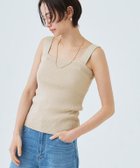 【ピエロ/Pierrot】のRASW ラメニットタンクトップ 人気、トレンドファッション・服の通販 founy(ファニー) ファッション Fashion レディースファッション Fashion for Women トップス・カットソー Cut & Sew Tops ニット Knit Tops & Sweaters インナー Innerwear コンパクト Compact, Small Size シンプル Simple, Minimal スクエア Square, Square Shape デコルテ Décolleté, Neckline フィット Fit, Slim Fit プチプライス・低価格 Affordable / Budget Price エレガント 上品 Elegant thumbnail ライトベージュ|ID: prp329100004262515 ipo3291000000033248694