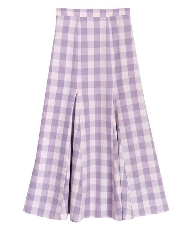 【ピエロ/Pierrot】のチェックマーメイドスカート インテリア・キッズ・メンズ・レディースファッション・服の通販 founy(ファニー) 　ファッション　Fashion　レディースファッション　WOMEN　スカート　Skirt　シンプル　Simple　ジョーゼット　Georgette　チェック　Check　トレンド　Trend　プチプライス・低価格　Affordable　マーメイド　Mermaid　ラベンダー|ID: prp329100004315769 ipo3291000000031277591